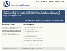 Tablet Screenshot of informationarchitected.com